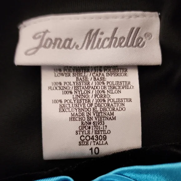 Jona Michelle Black and Blue Sequin Formal Dress - Picture 2 of 2